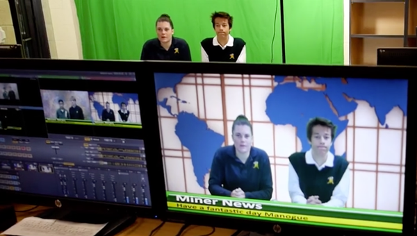 Students Learning Broadcast Skills 